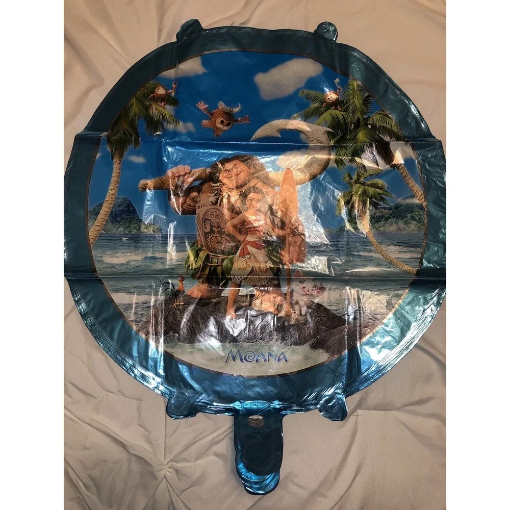 New Disney Moana Birthday party Supplies Balloons Treat bags table cover